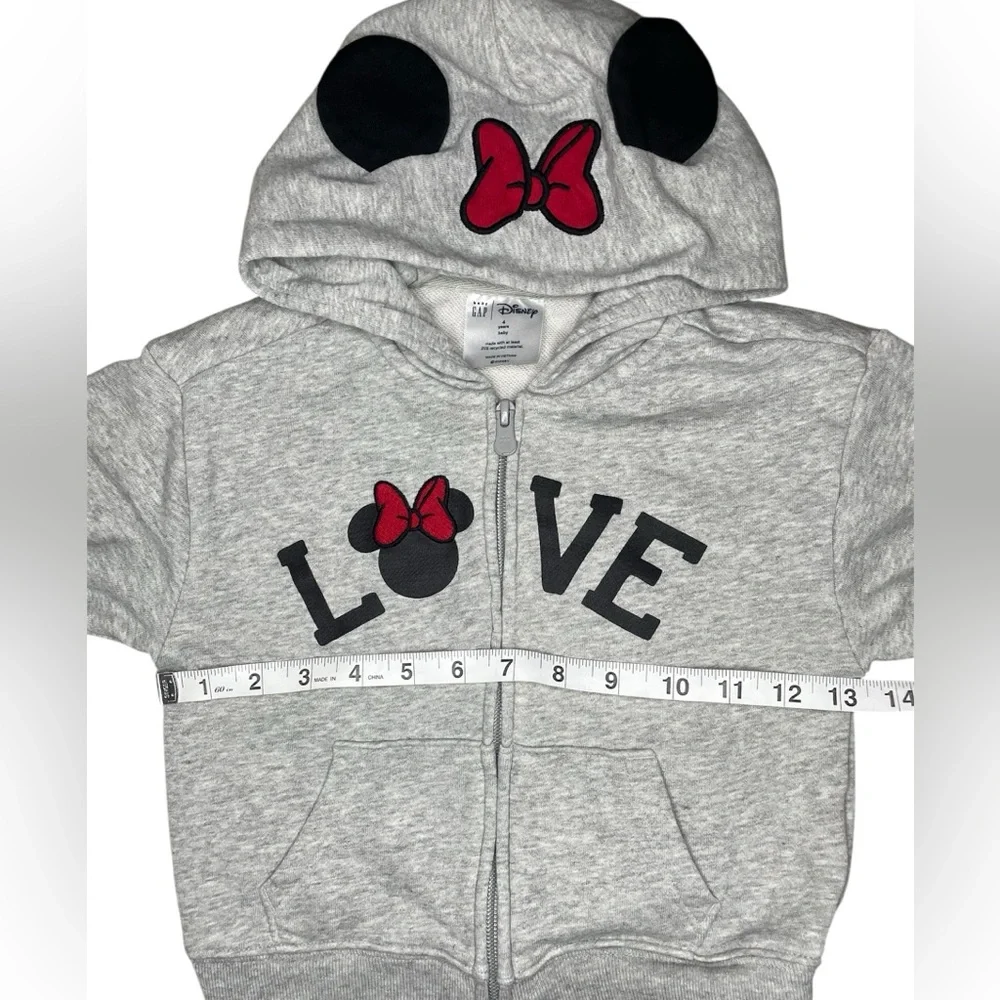 Baby Gap/Disney Collab Gray Minnie Mouse Girls Hoodie-Size 4T/4